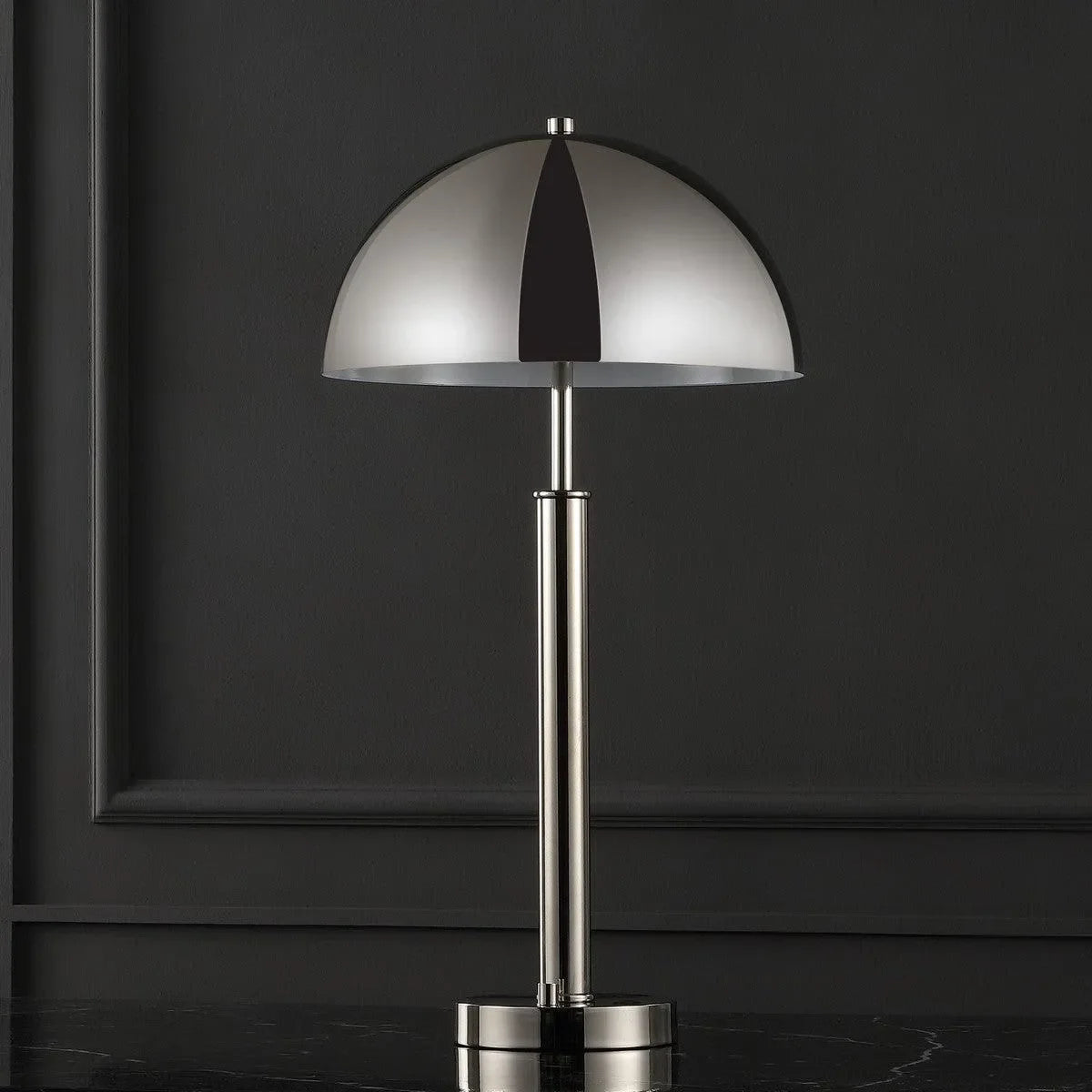 Harvey Metal Table Lamp in Nickel - The Mayfair Hall