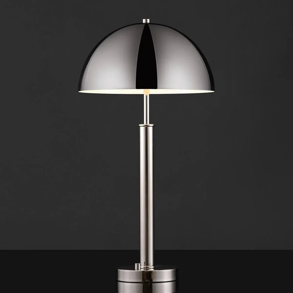 Harvey Metal Table Lamp in Nickel - The Mayfair Hall