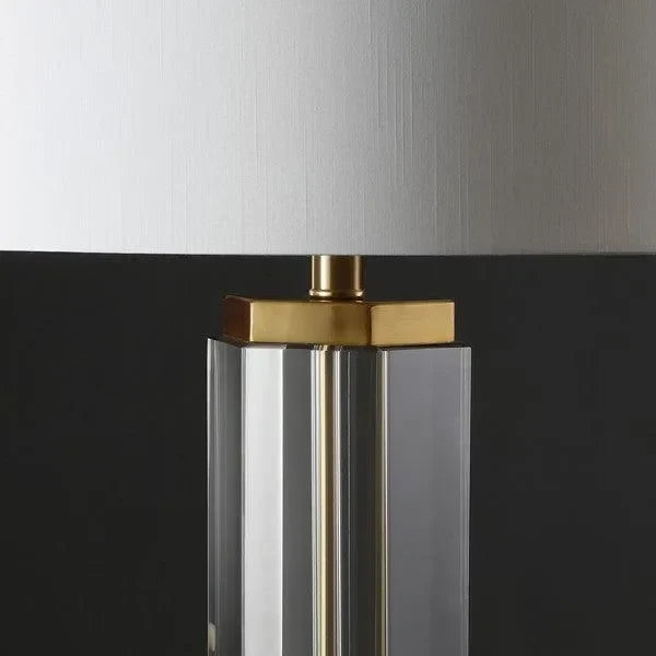 Roshan Crystal Table Lamp in White - The Mayfair Hall