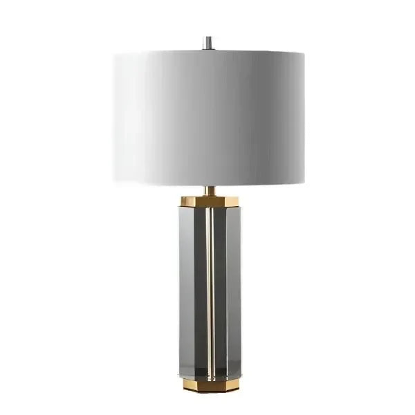 Roshan Crystal Table Lamp in White - The Mayfair Hall