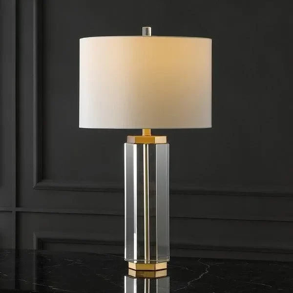 Roshan Crystal Table Lamp in White - The Mayfair Hall