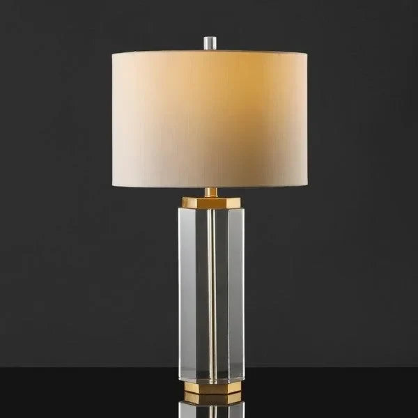Roshan Crystal Table Lamp in White - The Mayfair Hall