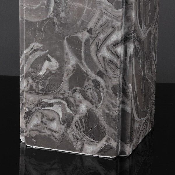 Mackenzie Marble Table Lamp in Light Gray and White