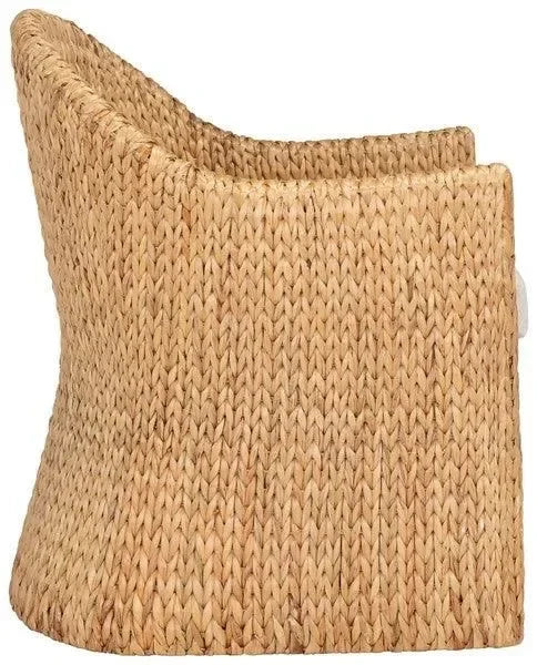 Solomon Water Hyacinth Dining Chair in Natural and Beige - The Mayfair Hall