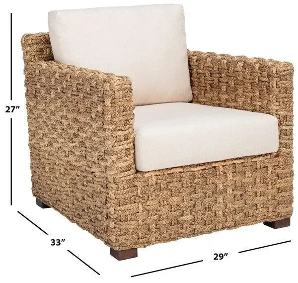 Safavieh Gregory Natural-Beige Water Hyacinth Accent Chair