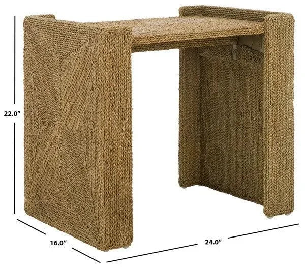 Wynima Sea Grass Accent Table in Natural - The Mayfair Hall