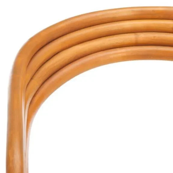 Jennabrook Rattan Dining Chair in Natural and White with Curved Back - The Mayfair Hall