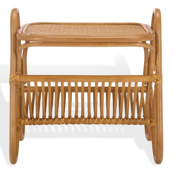 Bayard Rattan Pole Magazine Holder and Accent Table in Natural
