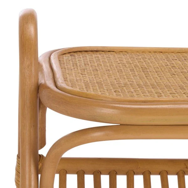 Bayard Rattan Pole Magazine Holder and Accent Table in Natural