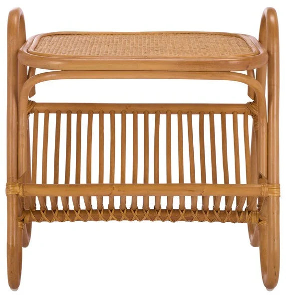 Bayard Rattan Pole Magazine Holder and Accent Table in Natural