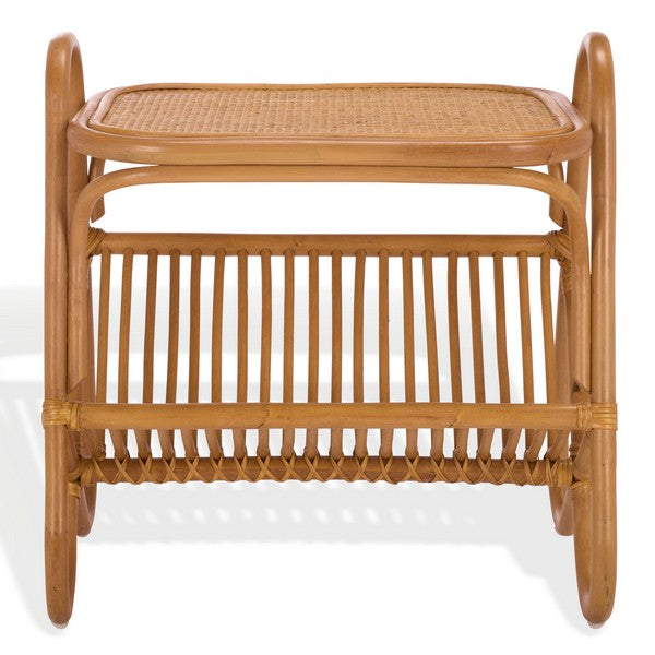 Bayard Rattan Pole Magazine Holder and Accent Table in Natural