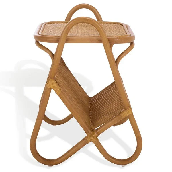 Bayard Rattan Pole Magazine Holder and Accent Table in Natural