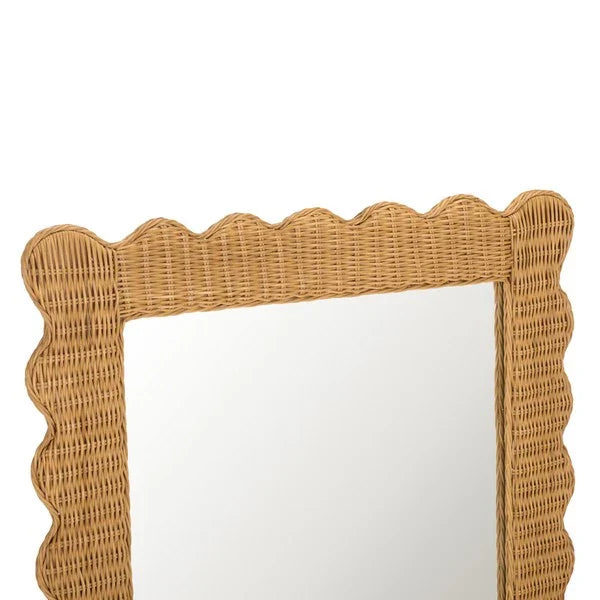 Glendetta 70" Rattan Rectangle Mirror in Natural