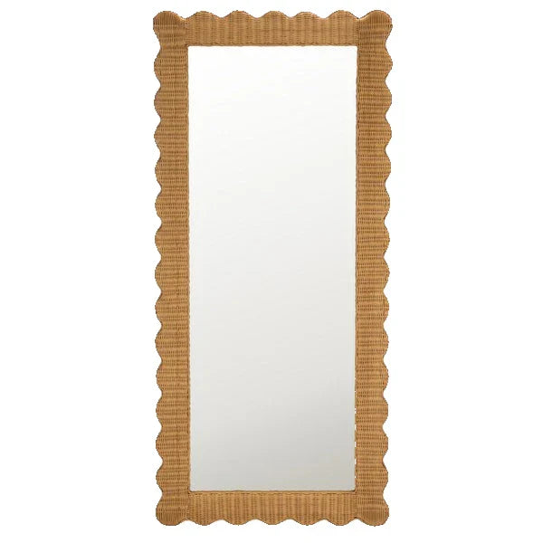 Glendetta 70" Rattan Rectangle Mirror in Natural
