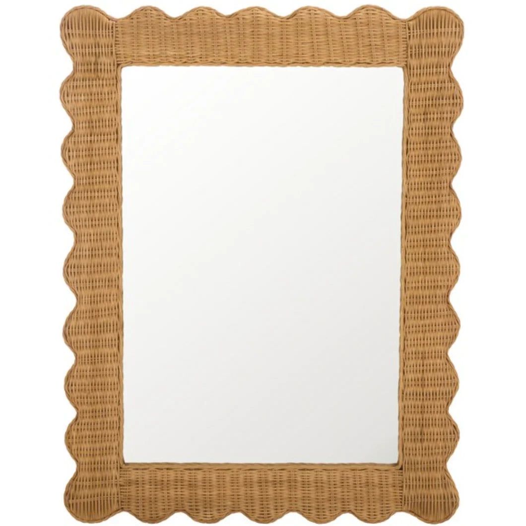 Glendetta 40" Rattan Rectangle Mirror in Natural
