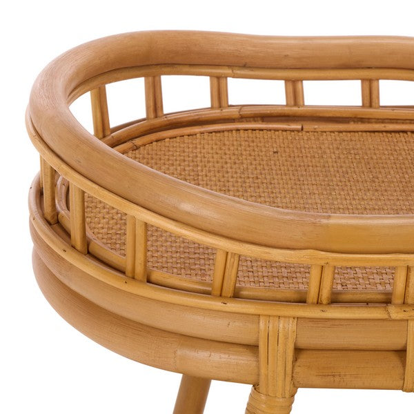 Shayleen Rattan Pole Accent Table in Natural