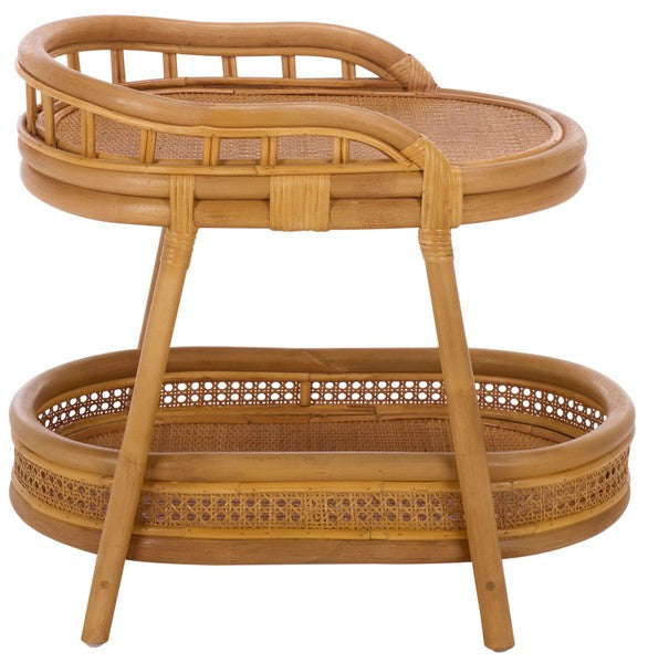 Shayleen Rattan Pole Accent Table in Natural