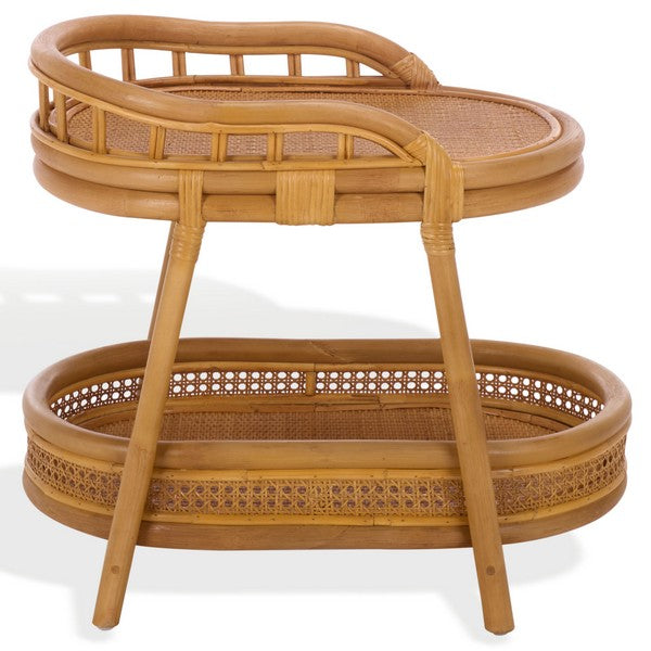 Shayleen Rattan Pole Accent Table in Natural