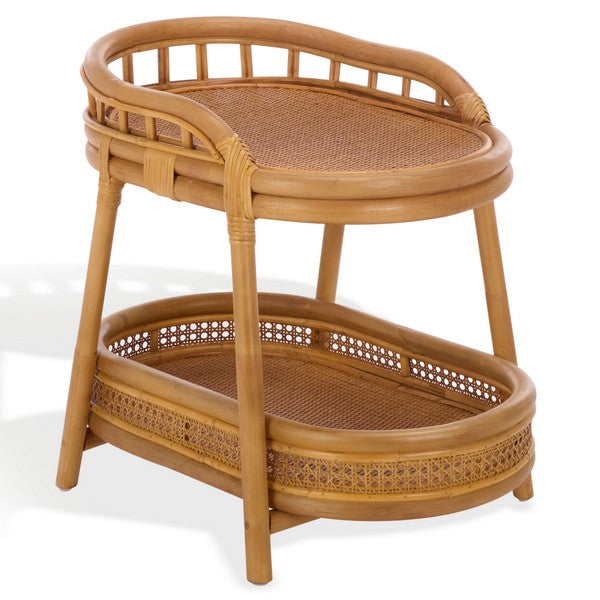 Shayleen Rattan Pole Accent Table in Natural