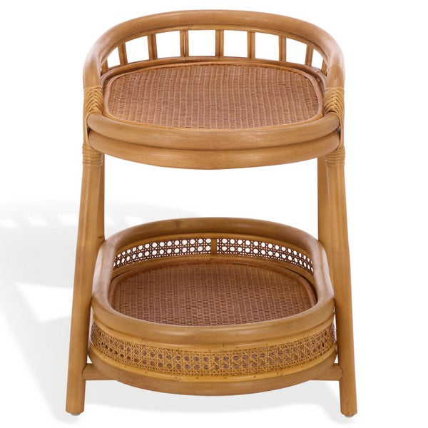 Shayleen Rattan Pole Accent Table in Natural