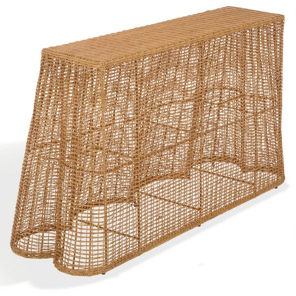 Jilliette Rattan Console Table in Natural