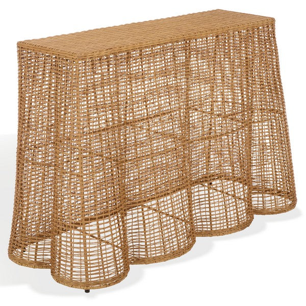 Jilliette Rattan Console Table in Natural