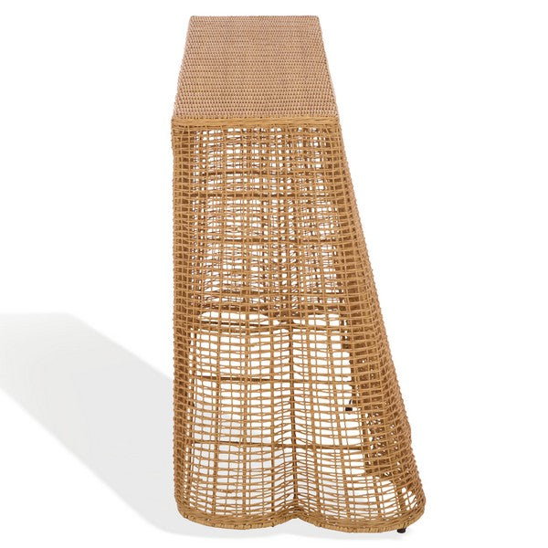 Jilliette Rattan Console Table in Natural