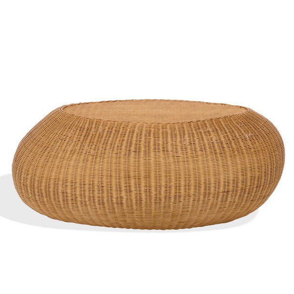 O'reilly Rattan Oval Coffee Table in Natural