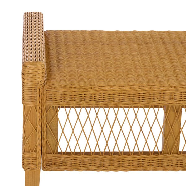 Jimmy Rattan Bench in Natural