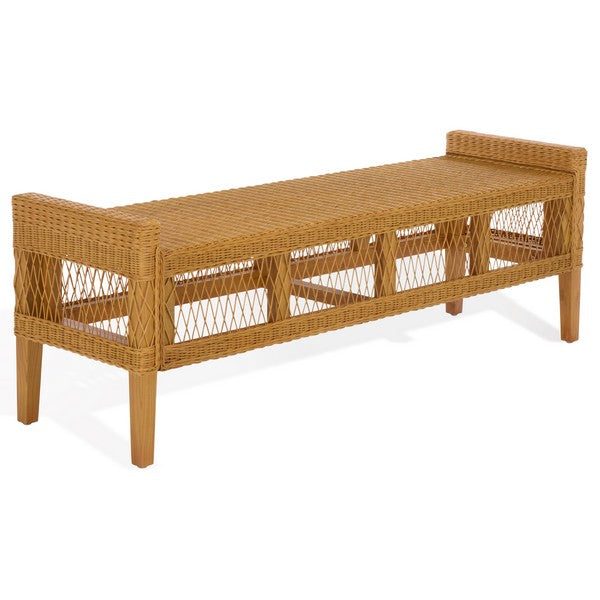 Jimmy Rattan Bench in Natural