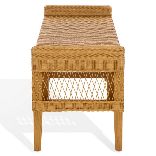 Jimmy Rattan Bench in Natural