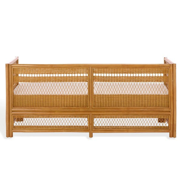 Shawnee Rattan Loveseat Sofa in Natural
