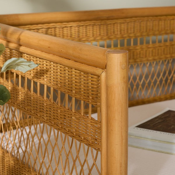 Shawnee Rattan Loveseat Sofa in Natural