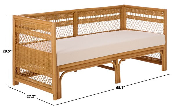 Shawnee Rattan Loveseat Sofa in Natural