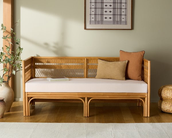 Shawnee Rattan Loveseat Sofa in Natural