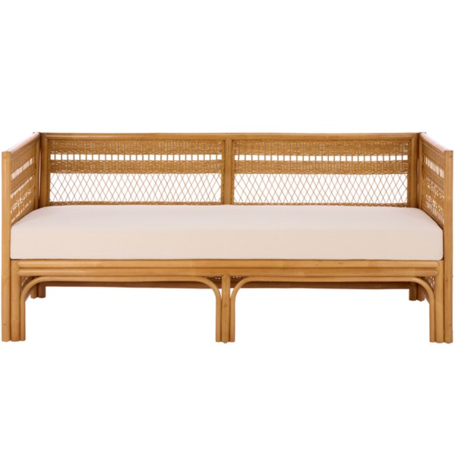 Shawnee Rattan Loveseat Sofa in Natural