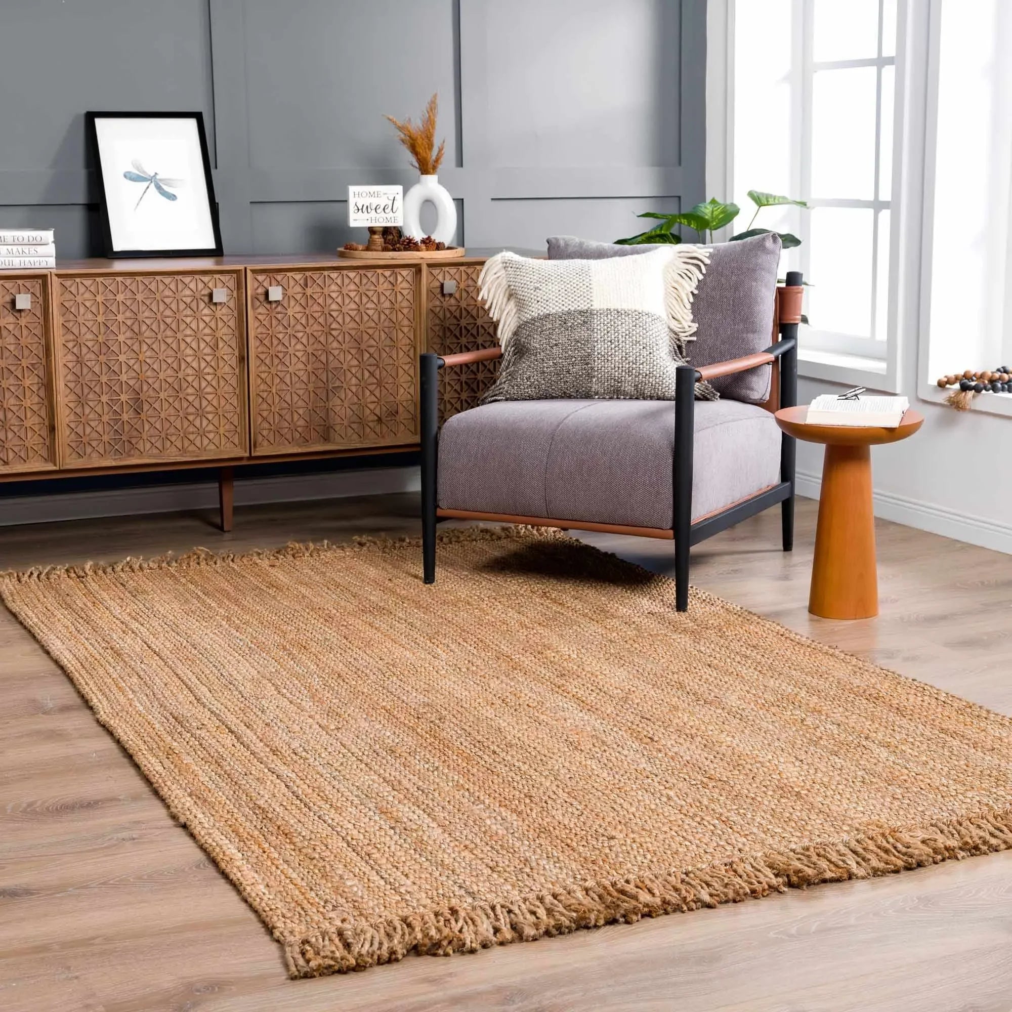 Senneterre Jute Rug in Light Brown