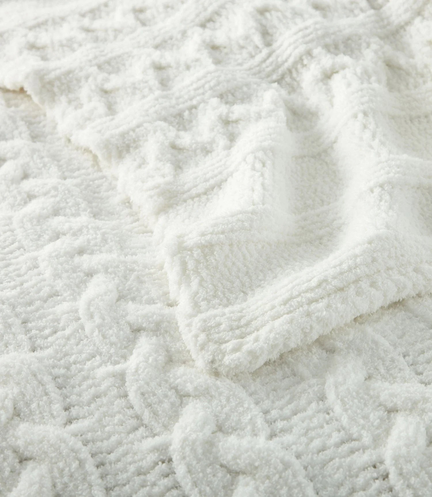 Cozy White or Linen Knit Throw Blanket