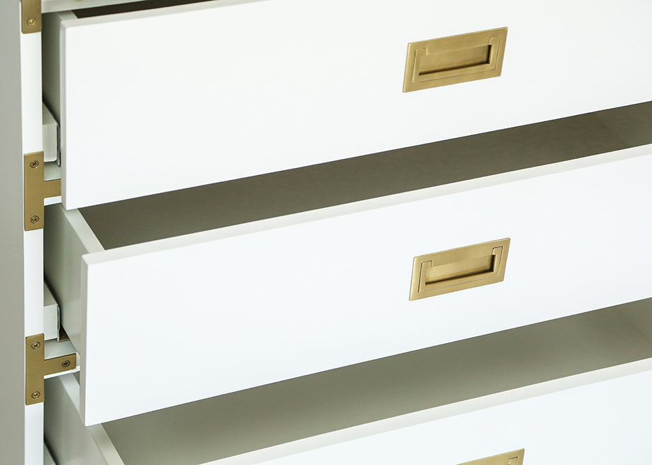 Small Carlyle Campaign Dresser - White