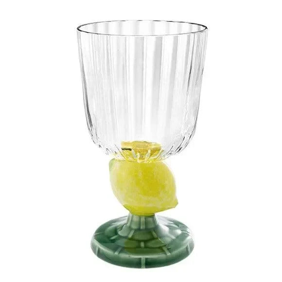 Carmen Glass Goblet with Lemon Design - The Mayfair Hall
