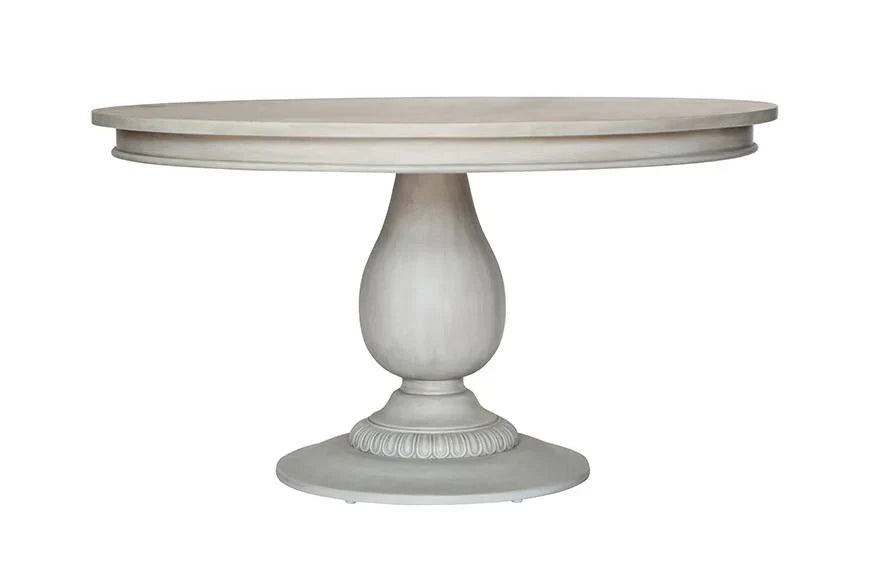55" Charlotte Pedestal Table (Aged French Grey)