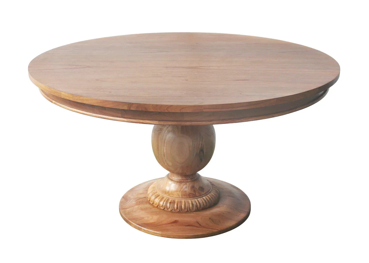 55" Charlotte Pedestal Table (Golden Oak) - The Mayfair Hall