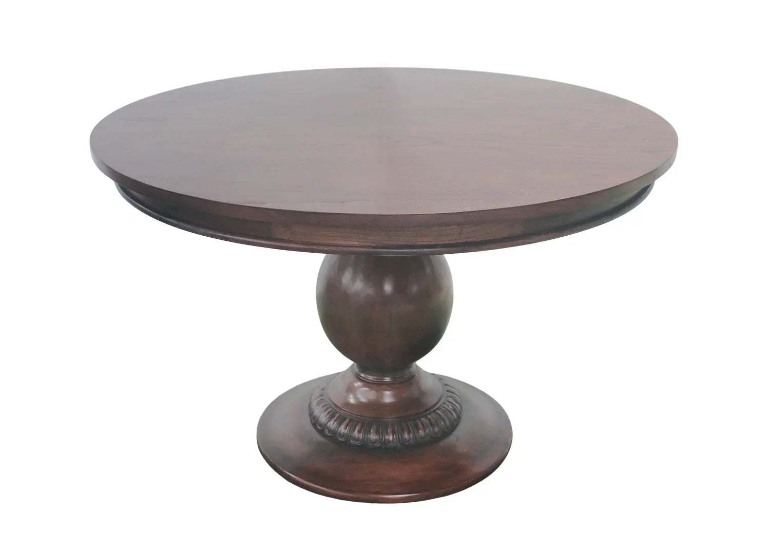 48" Charlotte Pedestal Table (Walnut) - The Mayfair Hall