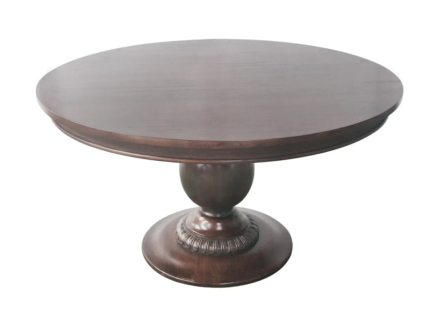 55" Charlotte Pedestal Table (Walnut) - The Mayfair Hall