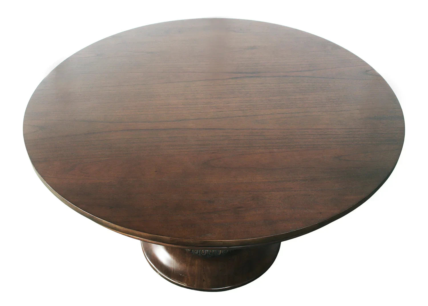 55" Charlotte Pedestal Table (Walnut) - The Mayfair Hall