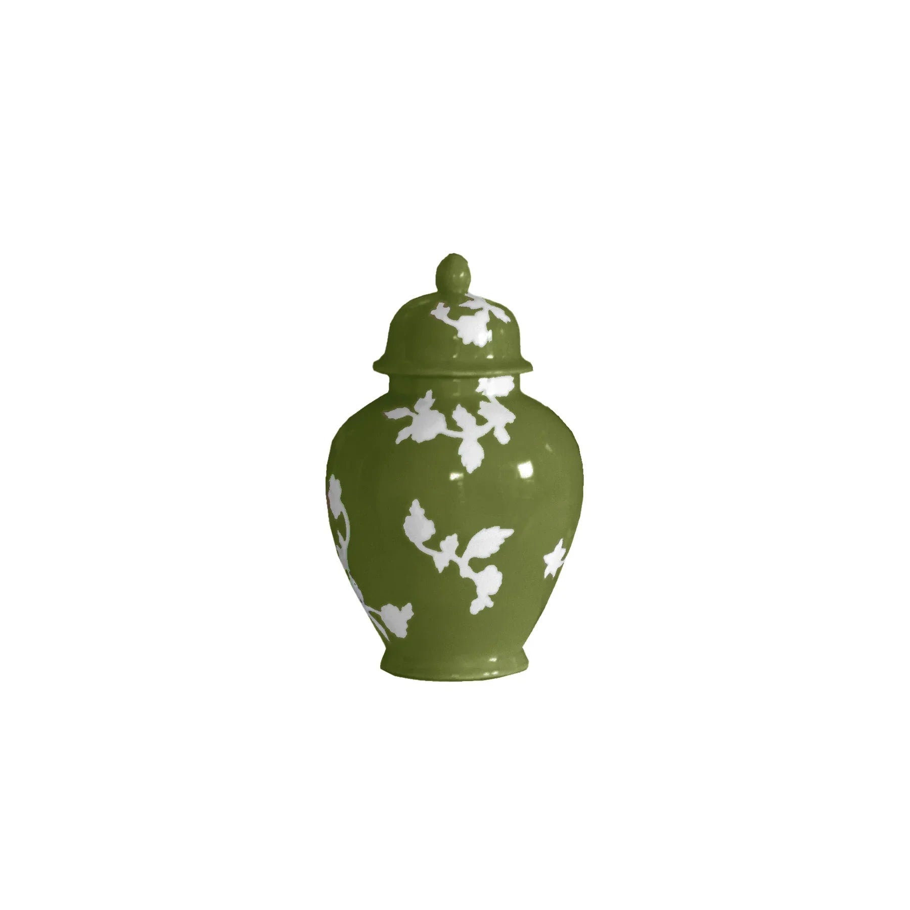 Chinoiserie Dreams Ginger Jars in Moss Green - The Mayfair Hall