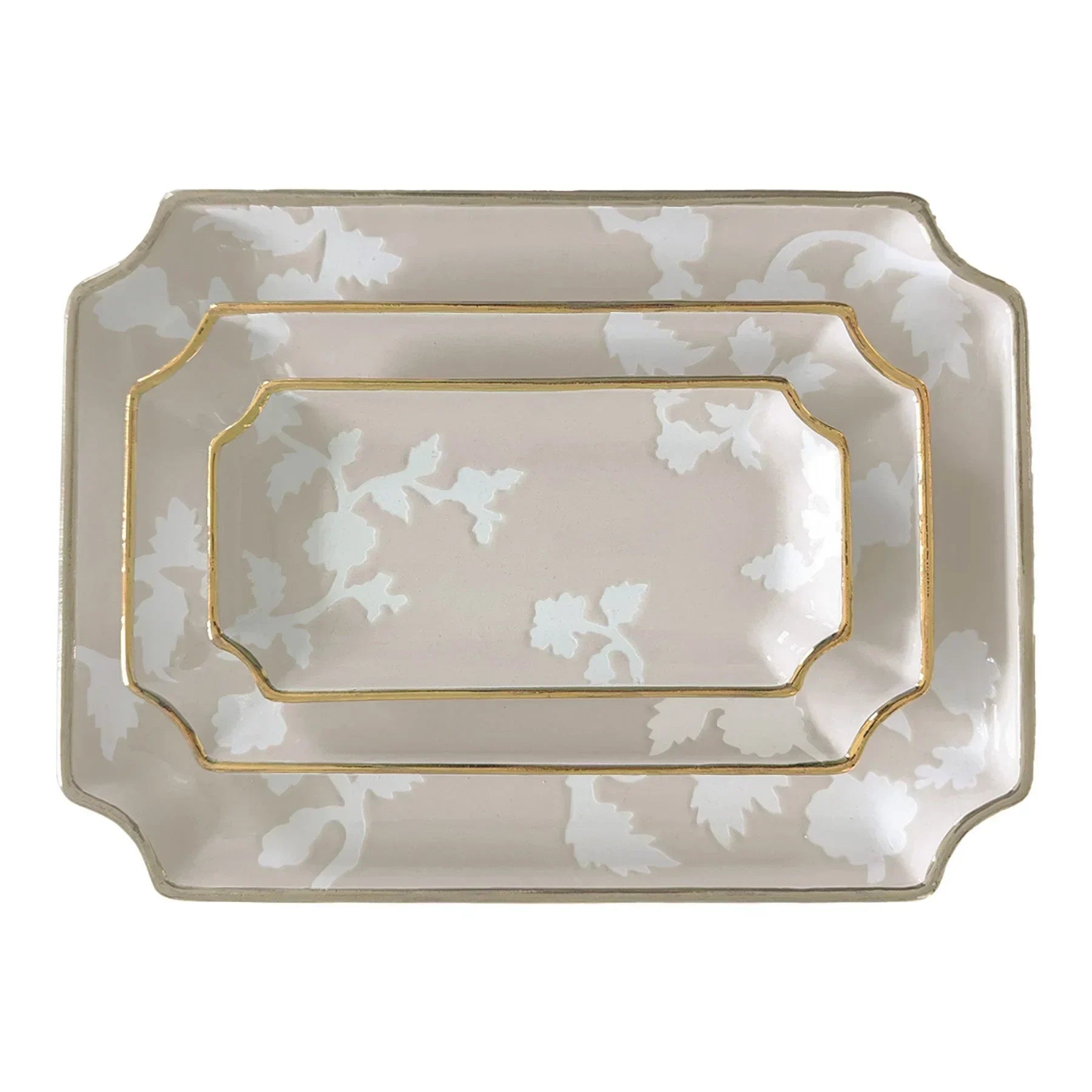 Chinoiserie Dreams Trays with Gold Accent - The Mayfair Hall