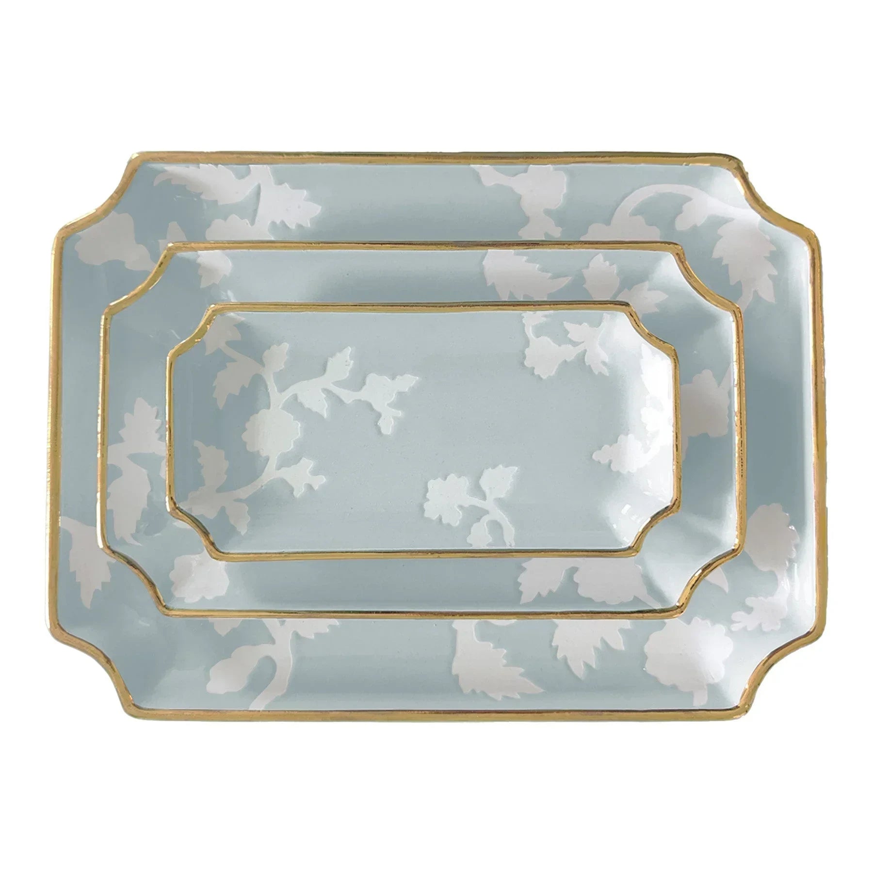 Chinoiserie Dreams Trays with Gold Accent - The Mayfair Hall