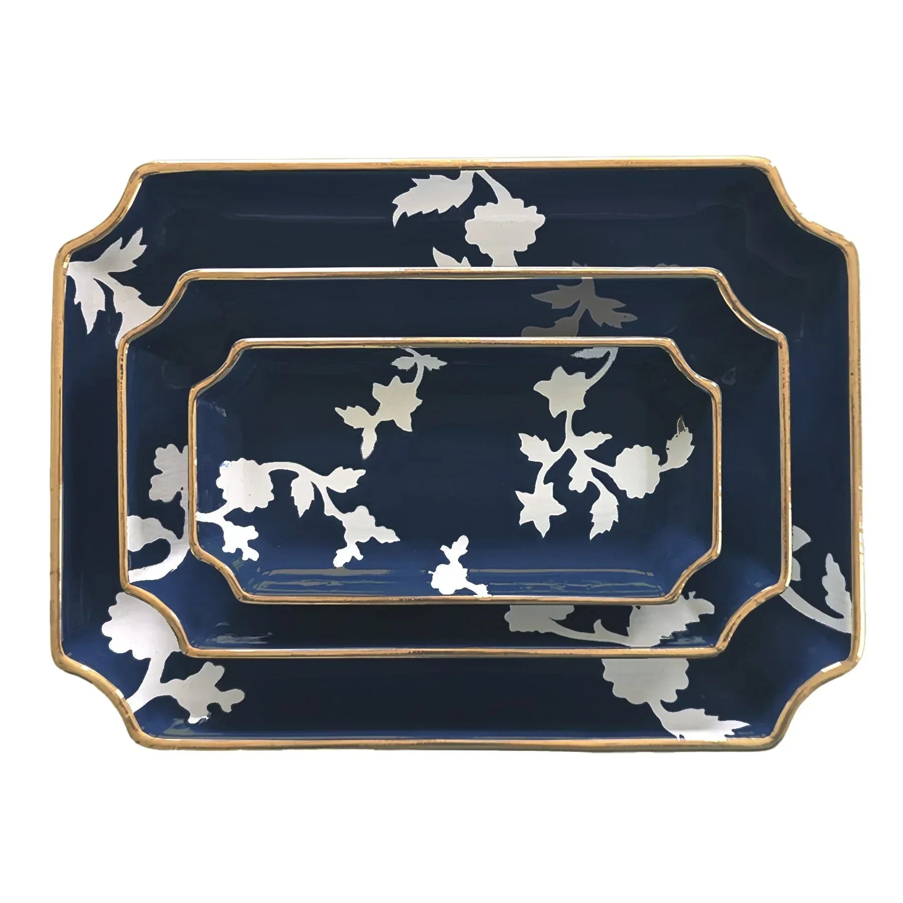 Chinoiserie Dreams Trays with Gold Accent - The Mayfair Hall