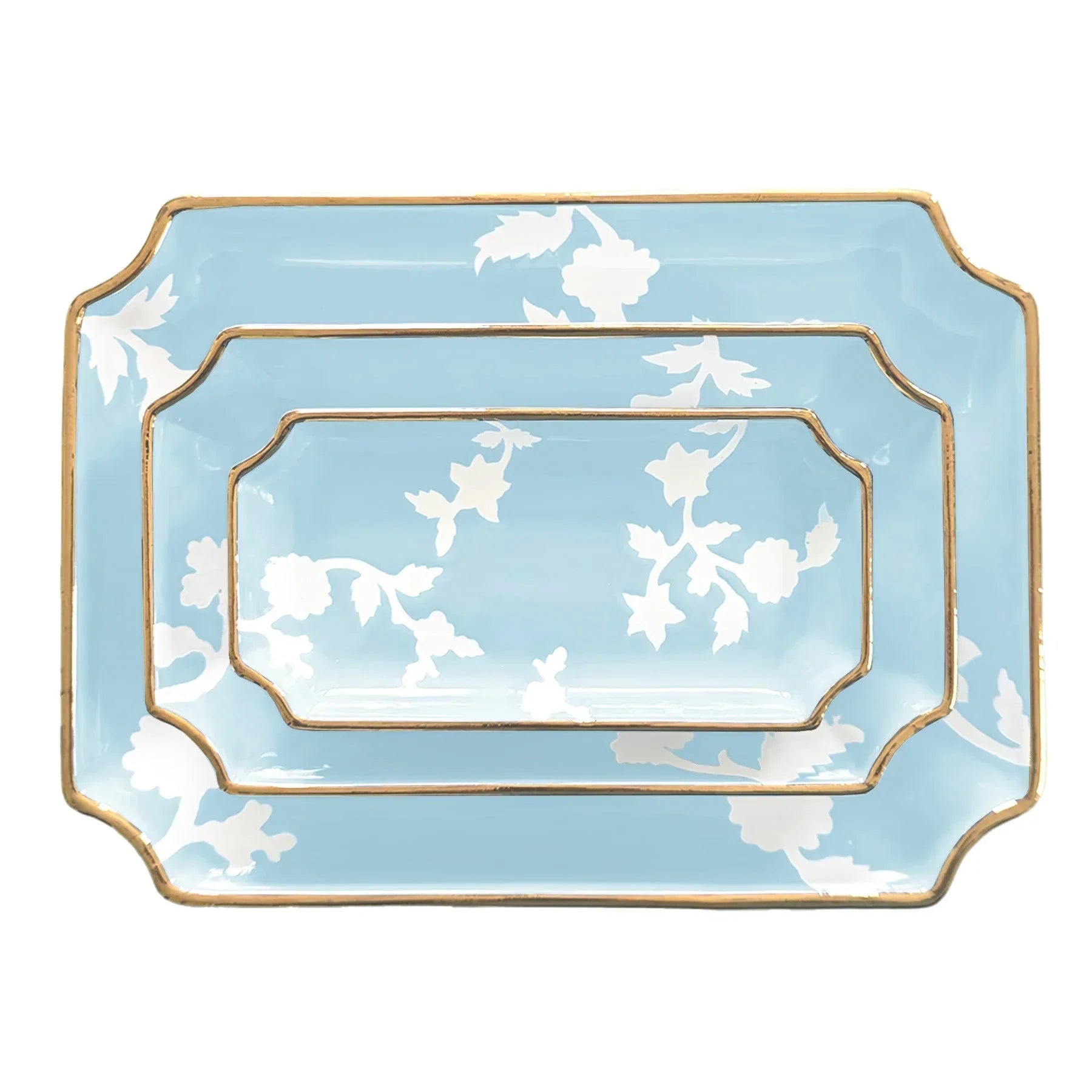 Chinoiserie Dreams Trays with Gold Accent - The Mayfair Hall